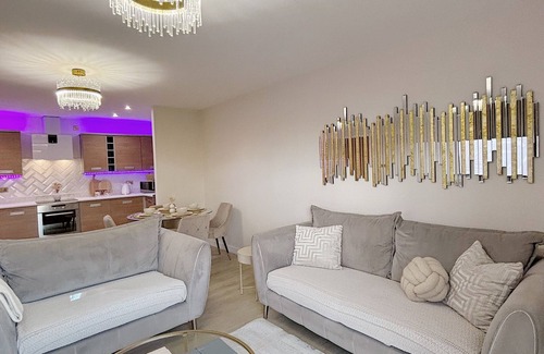 Leeds Apartamento | Luxury 2 bedroom Leeds city centre apartment with jacuzzi style bath and parking
