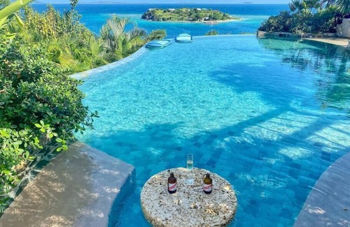 Great Camanoe Island Villa | Luxury 7BR waterfront villa w/ instaviews & boat