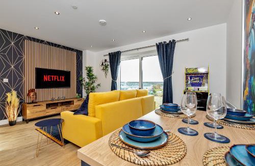 Luton Apartamento | Luxury Apartment-Free Parking-Central Location-Close To Airport, Station & Centre