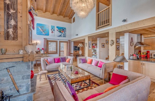Les Brevieres Chalet De Esquí | Chalet 5* en Tignes - 6 habitaciones, 6 baños, jacuzzi, para 12 personas, cerca de las pistas