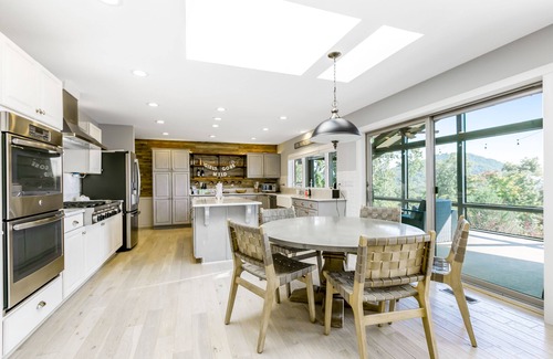 Saluda Casa | Luxury home with spectacular view, hot tub, decks, rec room, & yoga space