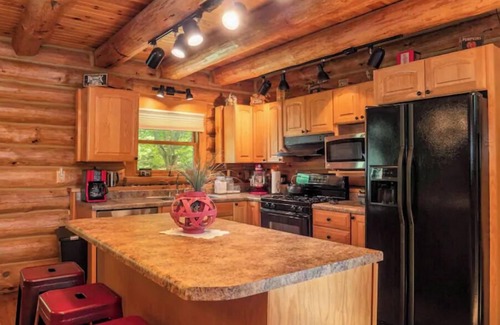 Fountain Cabina | Luxury log cabin w/ access to Ford Lake! Sleep 14