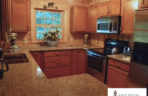 Saugatuck Cabina | The Sugar Shack Luxury Log Home en el lago Goshorn