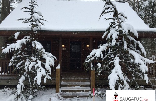 Saugatuck Cabina | The Sugar Shack Luxury Log Home en el lago Goshorn