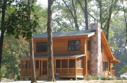 Saugatuck Cabina | The Sugar Shack Luxury Log Home en el lago Goshorn