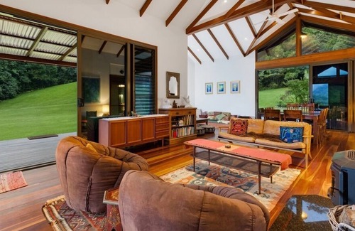 Main Arm Casa | Luxury Private Retreat Near Mullumbimby, Fireplace