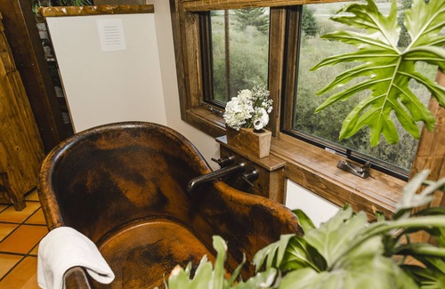 Creede Cabina | Luxury ranch cabin for 12, dog friendly with hot tub, private valley with creek!
