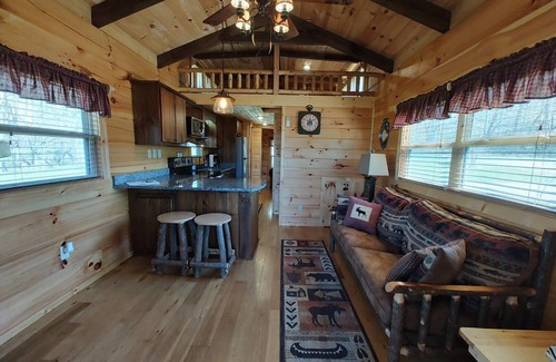 Andrews Cabina | Luxury tiny cabin on the Valley River with mountain views.