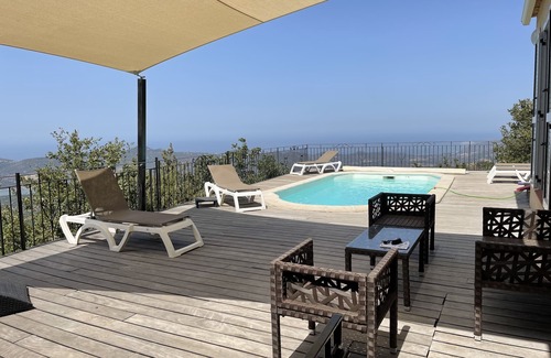 Speloncato Villa | VILLA DE LUJO con una vista panorámica excepcional sobre el valle de Réginu y el mar