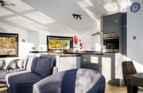 Dilton Marsh Chalet De Esquí | Luxury Wooden Lakeside Lodge DUNLIN with HOT TUB Near Longleat