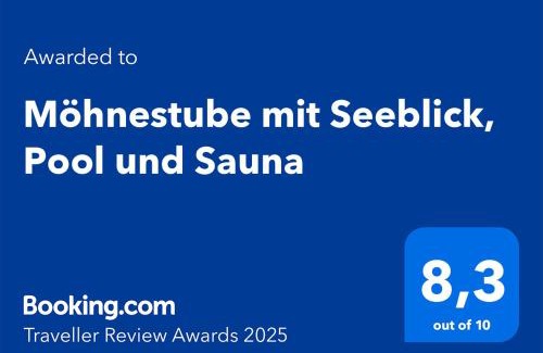 Sudrandweg Apartamento | Möhneblick - Seeblick, Dachterrasse, Pool, Sauna, Waldnähe