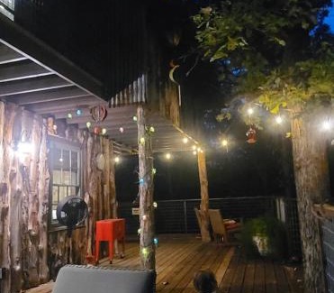 Dennis Chalet De Esquí | "Magical Treehouse" w spiral slide off the deck 350 acres on the Brazos River! Tubing! Petting Zoo!