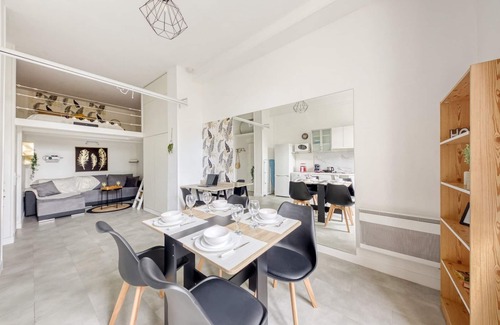Cachan Apartamento | Magnificent cocoon with mezzanine near Paris, Orly airport and the metro!