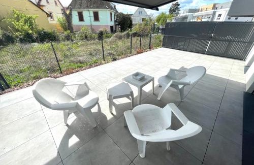 Colmar Apartamento | Magnifique 2 pièces, tout équipé, terrasse privée