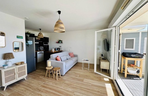 Biscarrosse Plage Apartamento | Magnifique T2 avec Terrasse avec vue imprénable sur la Dune Océane (210)