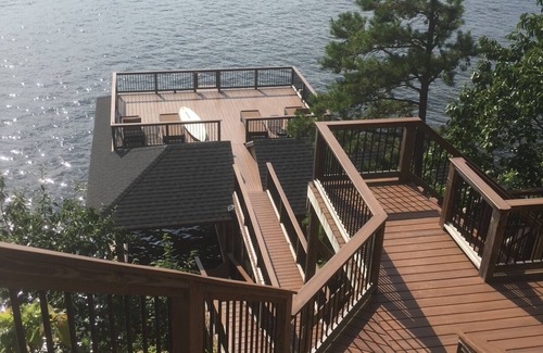Morristown Casa | Main Lake House on a Cliff with Stunning Sunsets and Multi-Story Boat House