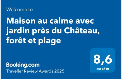 Condette Casa | Maison au calme avec jardin près du Château, forêt et plage
