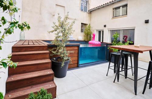 Morieres-les-Avignon Casa | Maison de ville moderne climatisée avec piscine