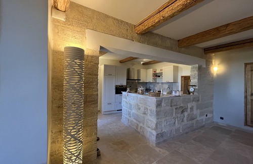 Saint-Maximin Casa | Maison en Pierre 190 m2 Uzès Piscine Plein sud Avec Superbe vue sur les Vignes
