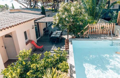 La Nartelle Villa | Maison Familiale avec Piscine Privée, plage à pied, Frais Obligatoires à régler à l'arrivée, Linge 15e par pers & Ménage 70e par séjour voir profil Mandatory fees in cash to be paid on arrival linen 15e per person 70e housekeeping per stay
