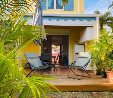 Pointe de la verdure Apartamento | Maison mitoyenne , piscine,Citerne, jardin, parking, plage