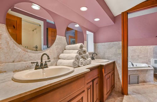 Mount Pocono Casa | Mansion with pool, hot tub, sauna, and mountain views