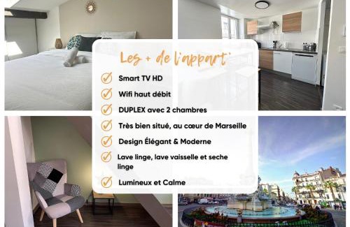 Baille Apartamento | Marseille Mood II - Centre ville - calme - Duplex - 5 couchages - cuisine complète