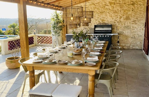 La Sauvetat-sur-Lede Otro | Stunning and spacious Farmhouse with private heated pool near Bastide Town.