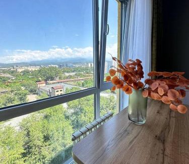 Almaty Apartamento | MEDINAHOTELKZ, # 63, вид на горы, 15 мин пешком до арбата, HALAL