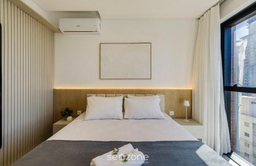 Centro Apartamento | MHFBs - Edifício Moderno c/piscina vista mar em Itapema