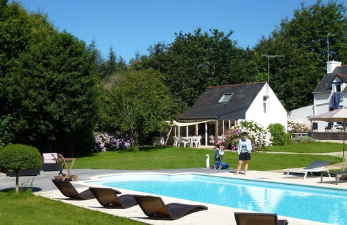 Gouesnach Casa | Penty linda con piscina, tranquilo y cerca de las playas