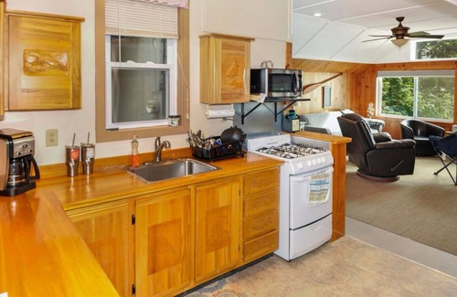 Orland Cabina | Miles To Go-Family friendly camp on Toddy Pond. Swim, boat, fish, hike.