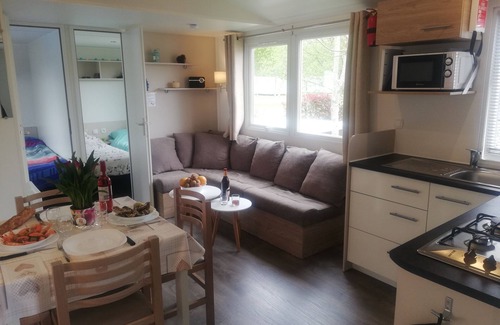 Les Mathes Casa | Casa móvil de 3 dormitorios, aire acondicionado, calefacción, terraza cerrada 15m² siblu les charmettes 4 *