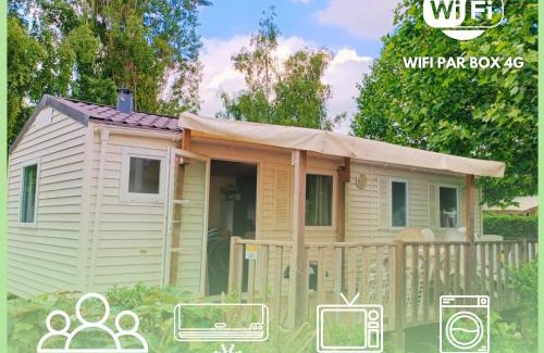 Ivry-la-Bataille Otro | Mobilhomes Cozy 2 ou 3 chambres en bordure d'étang Camping 3 étoiles