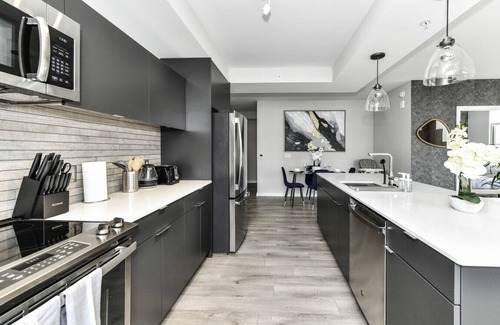 Crystal City Apartamento | Modern 2BR Oasis with Scenic Rooftop & Gym ﻿