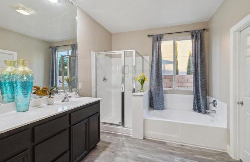 Palmdale Casa | Modern 4BR Oasis, Fireplace, Patio & Spacious Family Room