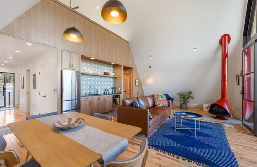 Wimberley Casa | Modern Aframe Tucked in Nature with Hot Tub & View