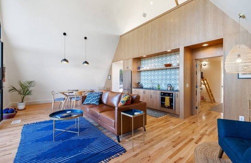 Wimberley Casa | Modern Aframe Tucked in Nature with Hot Tub & View