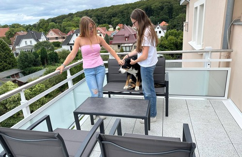 Bad Doberan Apartamento | Modern and comfortable apartment with 2 bedrooms, tower room and balcony.