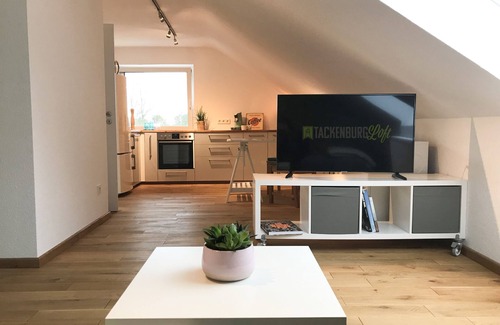 Kupferdreh Apartamento | Moderno apartamento en el sur de Essen - »Tackenburg Loft Sunrise«