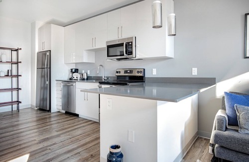 St. Elizabeth's Apartamento | Modern Brighton 1BR w/ W/D, Doorman, near T + Dining, by Blueground