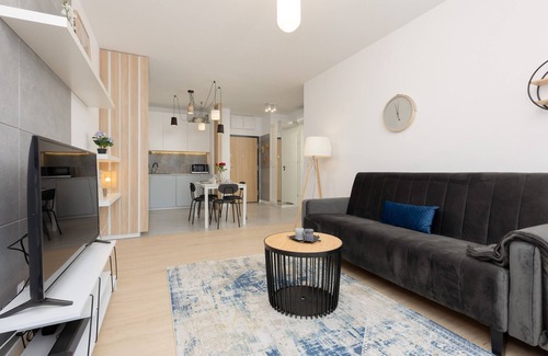 Baluty Apartamento | Modern Elegance Apartment with Parking & AC next to Manufaktura