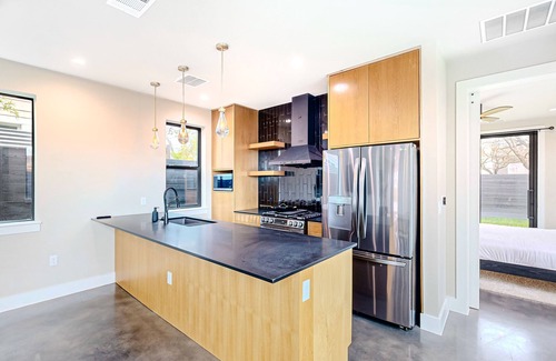 Cherrywood Casa | Modern gem with private heated pool, patio, streaming, AC, & W/D