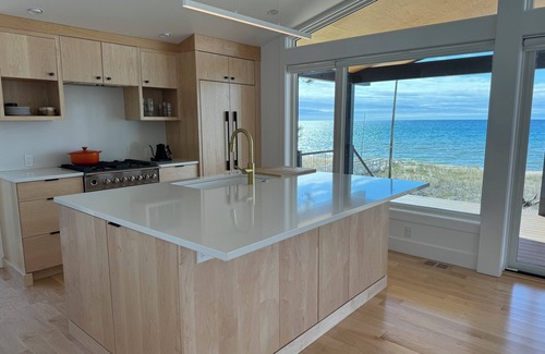 Harbor Springs Cabaña | Modern Lake Michigan Private Beach Cottage