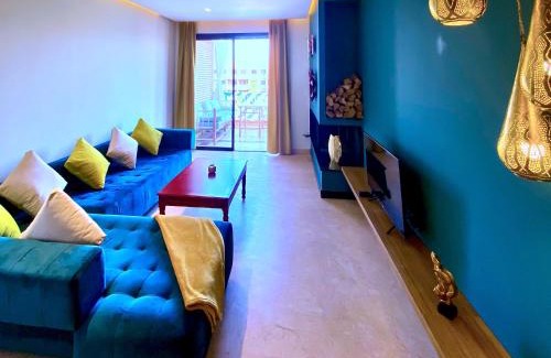Agdal Apartamento | Modern - Moroccan 2BR with Panoramic Pool View