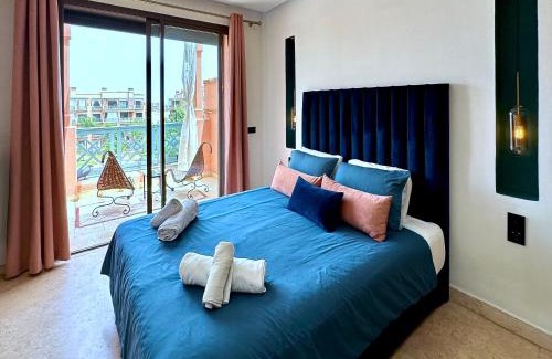 Agdal Apartamento | Modern - Moroccan 2BR with Panoramic Pool View