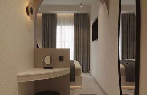 Haraki Hotel | Modern Room with Castle and Sea View on 1st Floor