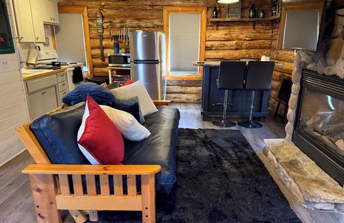 Brainerd Cabina | Modern Rustic authentic log cabin on Borden Lake.