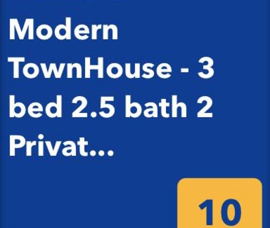 Wellingborough Casa | Modern TownHouse - 3 bed 2.5 bath 2 Private Gated Parking