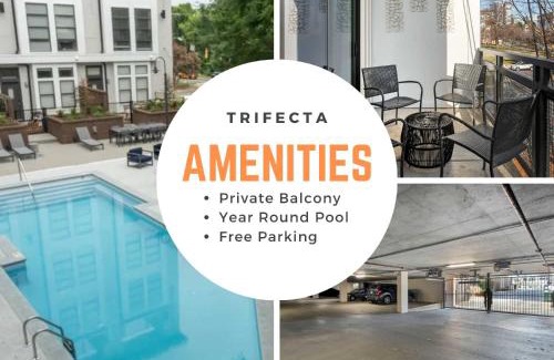 First Ward Apartamento | Modern Uptown 2BR Free Parking & Private Balcony